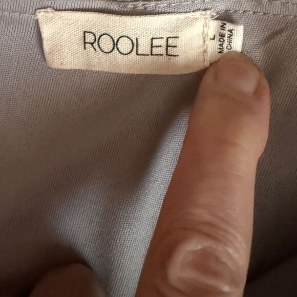 Roolee Taylor Jane Wrap Gray Wrap Minimalist Maxi Dress Size L - Picture 11 of 14